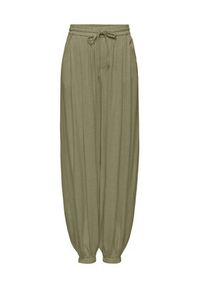 only - ONLY Spodnie materiałowe Siesta 15373197 Khaki Regular Fit. Kolor: brązowy. Materiał: wiskoza #7