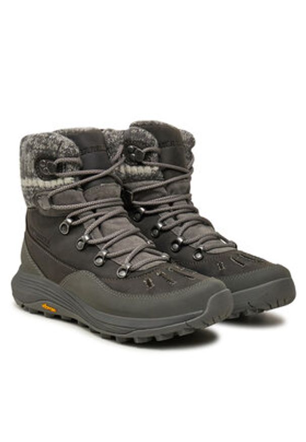 Merrell Śniegowce Siren 4 Thermo Mid Zip Wp J038208 Szary. Kolor: szary. Materiał: skóra, zamsz