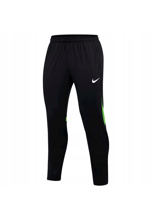 Nike - Męskie Spodnie Do Biegania Academy Pro DriFIT. Kolor: czarny, zielony, wielokolorowy. Materiał: dresówka