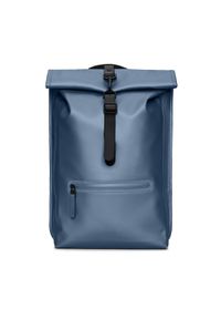 Rains Plecak Rolltop Rucksack W3 13320 Niebieski. Kolor: niebieski. Materiał: materiał