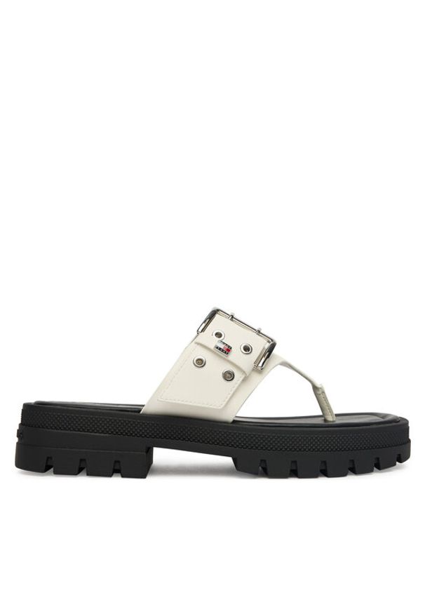 Tommy Jeans Japonki Tjw Buckle Sandal EN0EN02948 Biały. Kolor: biały. Materiał: skóra