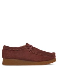 Clarks Półbuty WallabeeEVOSh 26329301 Bordowy. Kolor: czerwony. Materiał: skóra, zamsz #1