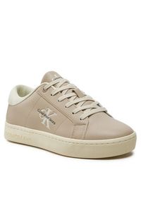 Calvin Klein Jeans Sneakersy Classic Cupsole Lowlaceup Lth Wn YW0YW01444 Beżowy. Kolor: beżowy. Materiał: skóra #4