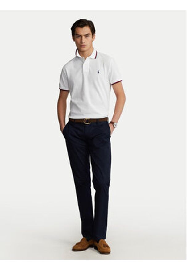 Polo Ralph Lauren Polo Classics 710842621002 Biały Slim Fit. Typ kołnierza: polo. Kolor: biały. Materiał: bawełna