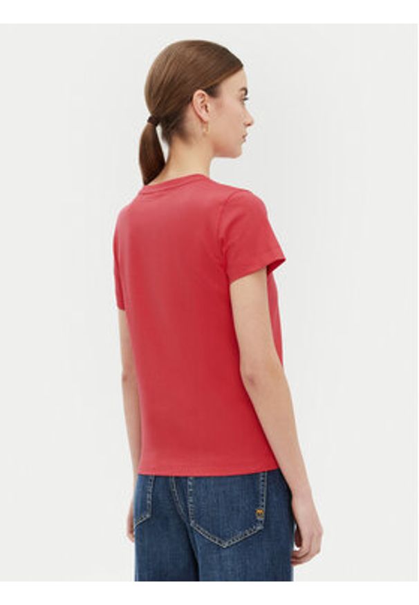 Pinko - PINKO T-Shirt 100355 A2HN Czerwony Regular Fit. Kolor: czerwony. Materiał: bawełna