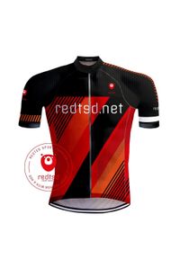 Camisola de ciclismo Vermelha - REDTED. Kolor: wielokolorowy. Materiał: poliester