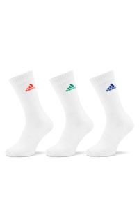 Adidas - adidas Skarpety wysokie unisex Cushioned Crew Socks 3 Pairs IC1314 Biały. Kolor: biały