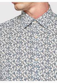 Pako Lorente - PAKO LORENTE – Biała koszula w roślinny niebieski wzór. Typ kołnierza: kołnierzyk klasyczny. Kolor: biały, niebieski, wielokolorowy. Materiał: bawełna, elastan. Długość rękawa: długi rękaw. Długość: długie. Styl: klasyczny #6
