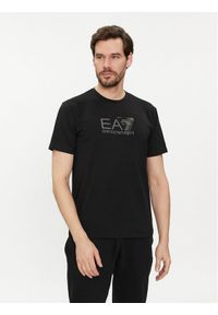 EA7 Emporio Armani T-Shirt 3DPT36 PJULZ 1200 Czarny Regular Fit. Kolor: czarny. Materiał: bawełna, syntetyk