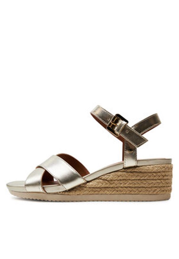Geox Espadryle D Ischia Corda D02HHC 000CF C2012 Złoty. Kolor: złoty. Materiał: skóra