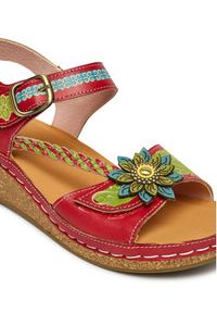 Laura Vita Sandały Facscineo 09 Czerwony. Kolor: czerwony. Materiał: skóra #4