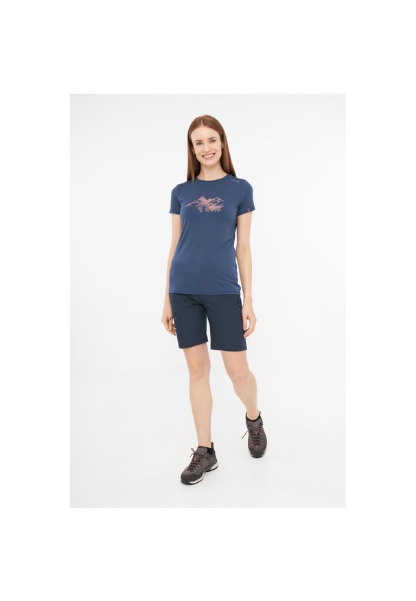 Koszulka turystyczna damska Viking Lenta Bamboo. Kolor: niebieski