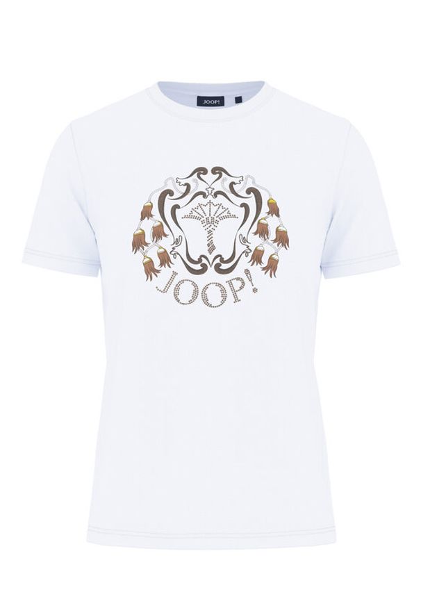 JOOP! T-Shirt 58 253JE58Tippy 30047767 Biały Slim Fit. Kolor: biały. Materiał: bawełna