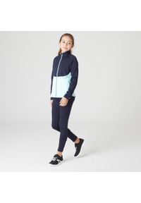 Decathlon - Dres dziecięcy Domyos S500. Kolor: zielony, wielokolorowy, niebieski. Materiał: materiał, poliester, elastan. Styl: sportowy