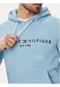 TOMMY HILFIGER - Tommy Hilfiger Bluza Logo MW0MW11599 Błękitny Regular Fit. Kolor: niebieski. Materiał: syntetyk, bawełna #4