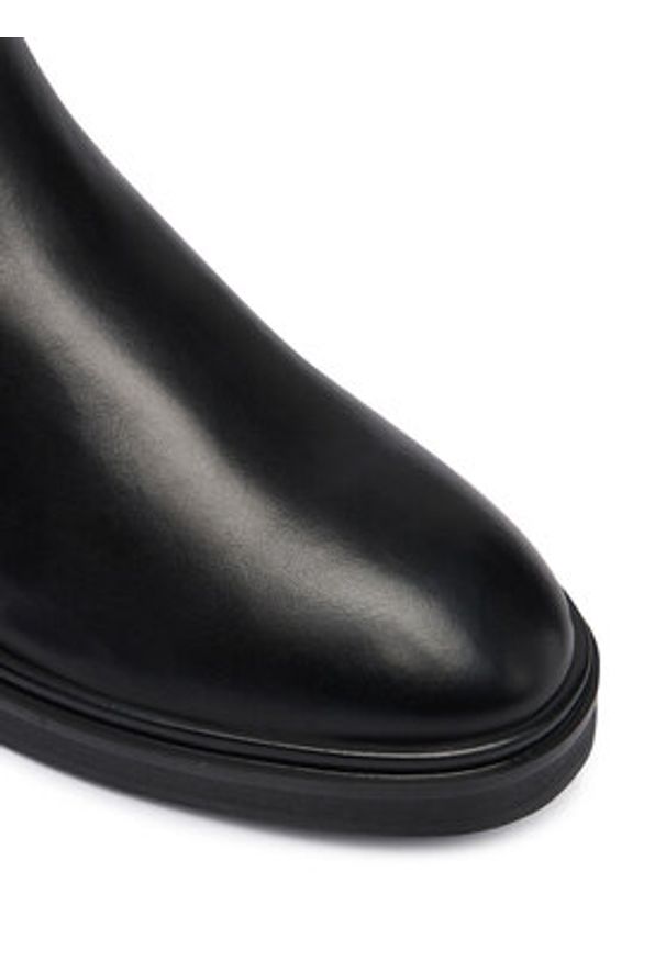 Calvin Klein Botki Ankle Boot W/ Metal Logo HW0HW02663 Czarny. Kolor: czarny. Materiał: skóra