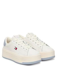 TOMMY HILFIGER - Tommy Hilfiger Sneakersy Tjw Script Cupsole Flatform EN0EN02961 Écru. Materiał: skóra #6