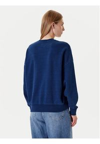 Guess Jeans Bluza W5YQ12 KCXQ1 Granatowy Oversize. Kolor: niebieski. Materiał: bawełna