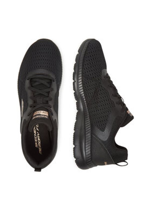 skechers - Skechers Sneakersy BOUNTIFUL 12607 BKRG Czarny. Kolor: czarny. Materiał: materiał