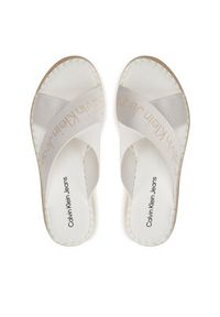 Calvin Klein Jeans Espadryle Sporty Wedge Rope Sandal Mr YW0YW01364 Biały. Kolor: biały. Materiał: materiał. Styl: sportowy