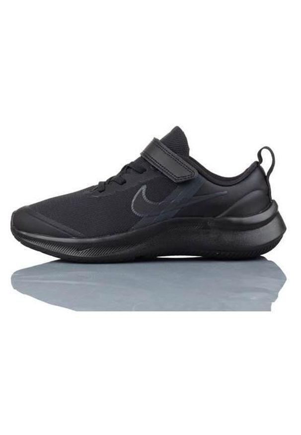 Buty do chodzenia dla dzieci Nike Star Runner 3 Psv. Zapięcie: rzepy. Kolor: czarny. Materiał: guma, syntetyk, tkanina, materiał. Szerokość cholewki: normalna. Sport: turystyka piesza