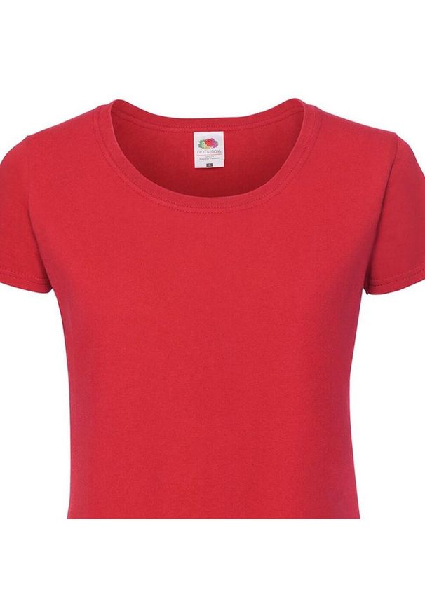 FRUIT OF THE LOOM - Koszulka Damska Iconic 190. Kolor: czerwony. Sport: turystyka piesza