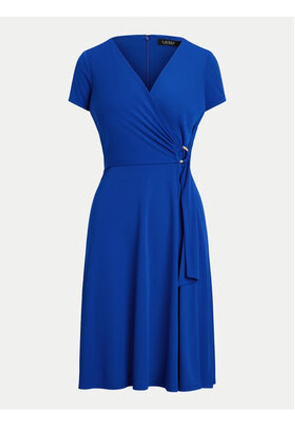 Lauren Ralph Lauren - LAUREN RALPH LAUREN Sukienka codzienna 250868161016 Niebieski Regular Fit. Okazja: na co dzień. Kolor: niebieski. Materiał: syntetyk. Typ sukienki: proste. Styl: casual