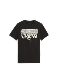 Puma - Młodzieżowa koszulka MID 90s z grafiką PUMA. Kolor: czarny. Sezon: lato. Sport: joga i pilates #1