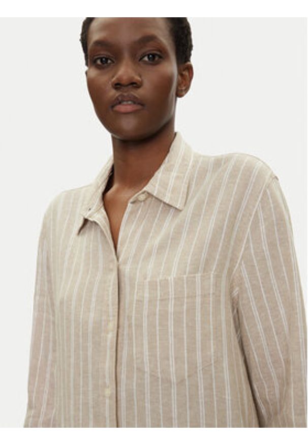 GAP - Gap Koszula 885287-13 Beżowy Regular Fit. Kolor: beżowy. Materiał: wiskoza