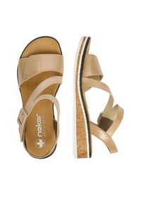 Rieker Sandały CEO-V3660-61 Złoty. Kolor: złoty. Materiał: skóra #4