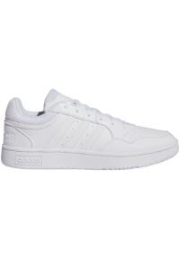 Adidas - Buty adidas Hoops 3.0 M IG7916 białe. Okazja: na co dzień. Zapięcie: sznurówki. Kolor: biały. Materiał: skóra, syntetyk. Szerokość cholewki: normalna