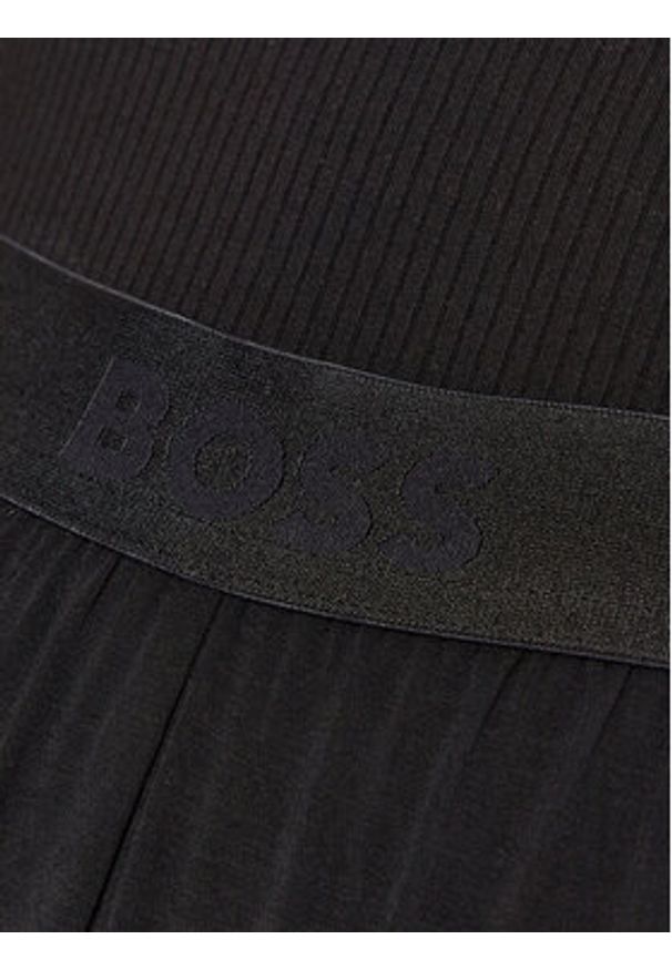 BOSS - Boss Spodnie dresowe Bea 50525712 Czarny Relaxed Fit. Kolor: czarny. Materiał: dresówka