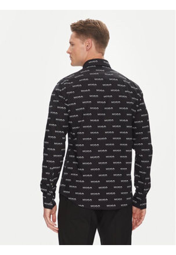 Hugo - HUGO Koszula Ermo 50545349 Czarny Slim Fit. Kolor: czarny. Materiał: bawełna