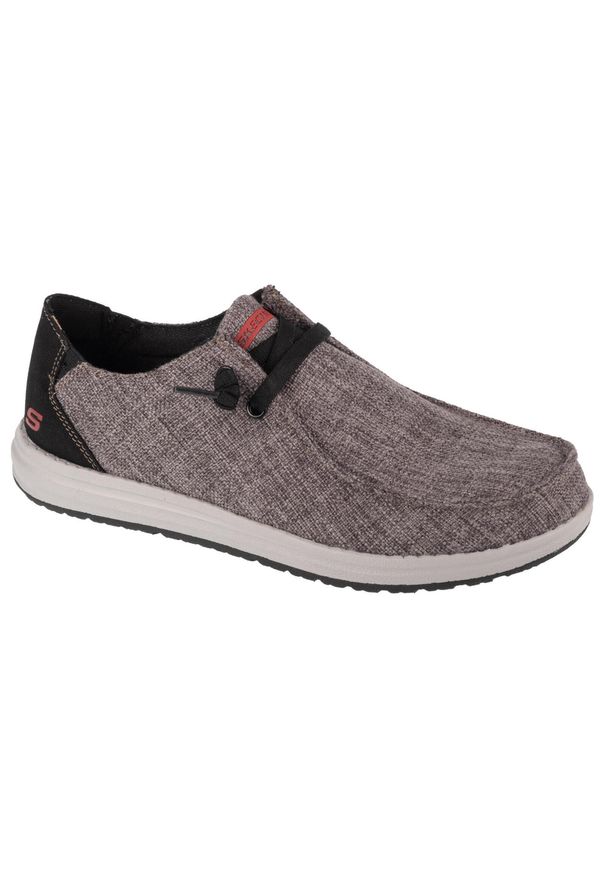 skechers - Adidasy Skechers Melson-nela, Mężczyźni. Kolor: szary. Materiał: materiał, tkanina