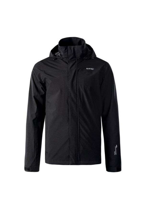 Hi-tec - Kurtka męska Softshell Hi-Tec Oscar - czarna, Rozmiar L. Typ kołnierza: kołnierzyk stójkowy. Kolor: czarny. Materiał: softshell. Sport: turystyka piesza