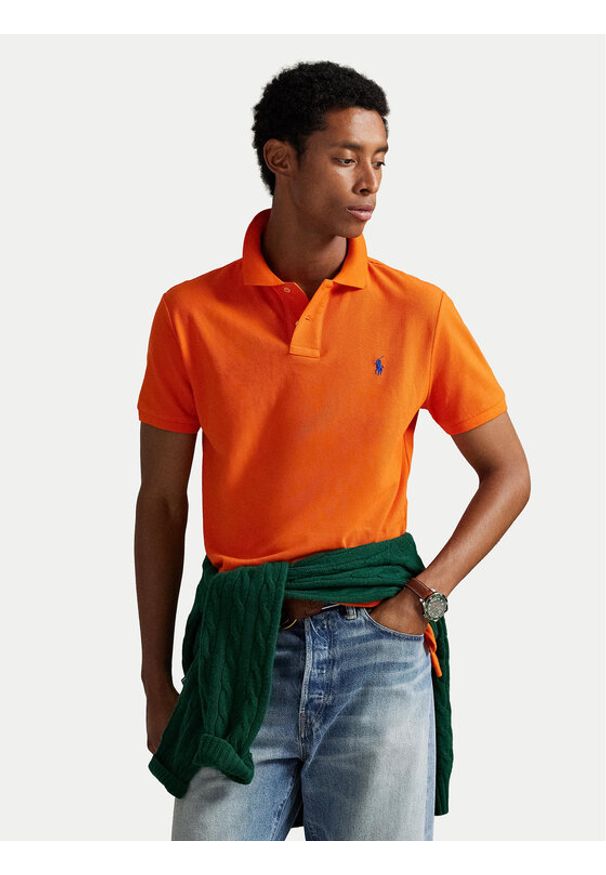 Polo Ralph Lauren Polo 710782592024 Pomarańczowy Regular Fit. Typ kołnierza: polo. Kolor: pomarańczowy. Materiał: bawełna