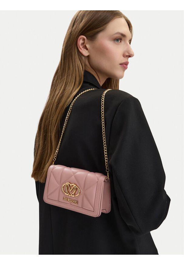 Love Moschino - LOVE MOSCHINO Torebka JC5640PP0OLC0600 Różowy. Kolor: różowy. Materiał: skórzane