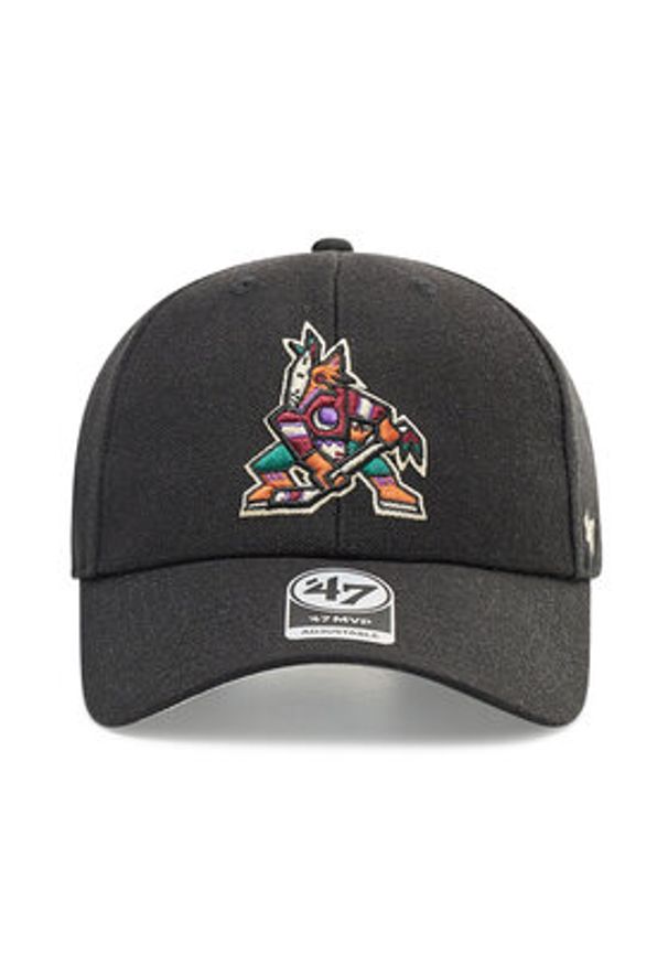 47 Brand Czapka z daszkiem Arizona Coyotes '47 Mvp H-MVP21WBV-BKD Czarny. Kolor: czarny. Materiał: materiał