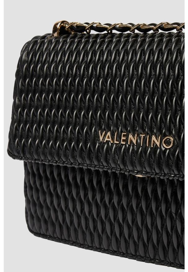 Valentino by Mario Valentino - VALENTINO Czarna torebka damska Frequency Re Flap Bag. Kolor: czarny. Materiał: skórzane