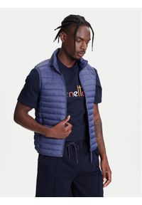 United Colors of Benetton - United Colors Of Benetton Kamizelka 2TWDUJ00P Niebieski Regular Fit. Kolor: niebieski. Materiał: syntetyk #1