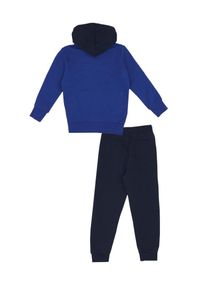 LEONE 1947 APPAREL - Podstawowy dres dziecięcy z kapturem i zamkiem błyskawicznym na całej długości. Okazja: na uczelnię. Kolor: niebieski. Materiał: dresówka. Styl: sportowy
