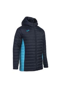 Kurtka z kapturem Joma Urban V. Typ kołnierza: kaptur. Kolor: niebieski. Materiał: puch. Sport: bieganie, fitness #1