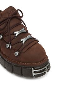 NEW ROCK Sneakersy M-120N-C56 Brązowy. Kolor: brązowy. Materiał: skóra, nubuk #6