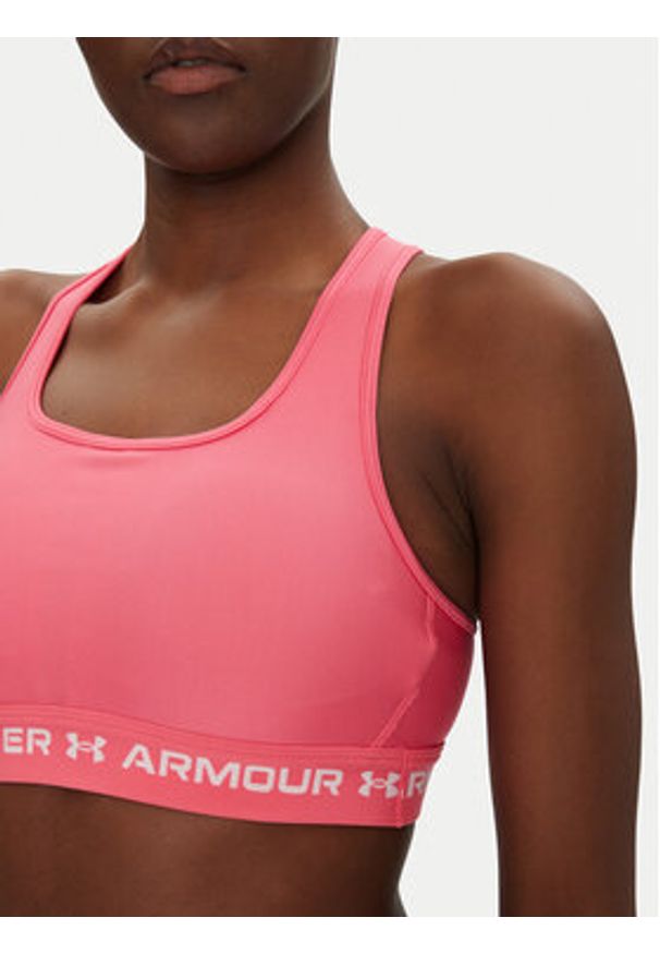 Under Armour Biustonosz sportowy Crossback Mid Bra 1361034 Różowy. Kolor: różowy. Materiał: syntetyk