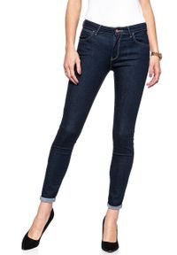 Wrangler - WRANGLER HIGH SKINNY COSY TOUCH W27HRL21N 112128115. Stan: podwyższony. Wzór: jednolity