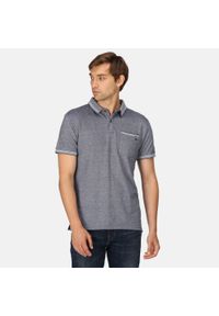 Regatta - Tinston męska turystyczna koszulka polo z krótkim rękawem. Typ kołnierza: polo. Kolor: niebieski. Długość rękawa: krótki rękaw. Długość: krótkie #1