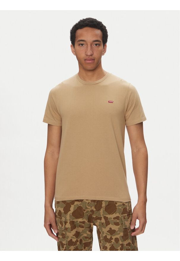 Levi's® T-Shirt Original Housemark 56605-0261 Beżowy Standard Fit. Kolor: beżowy. Materiał: bawełna