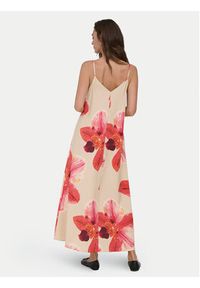 only - ONLY Sukienka letnia Resi 15372628 Beżowy jasny Regular Fit. Kolor: beżowy. Materiał: wiskoza. Sezon: lato #4