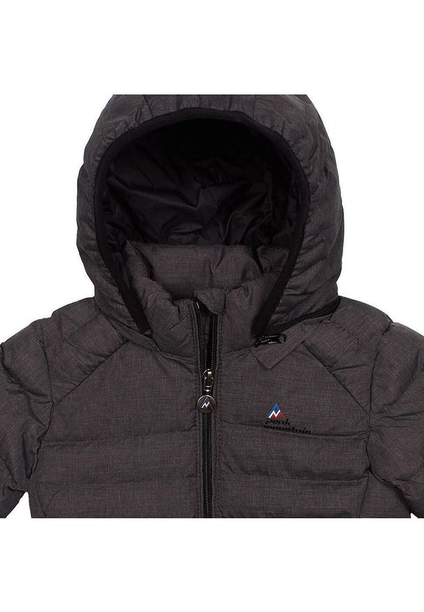 PEAK MOUNTAIN - Kurtka dziewczęca Peak Mountain. Kolor: szary. Materiał: puch. Sezon: zima