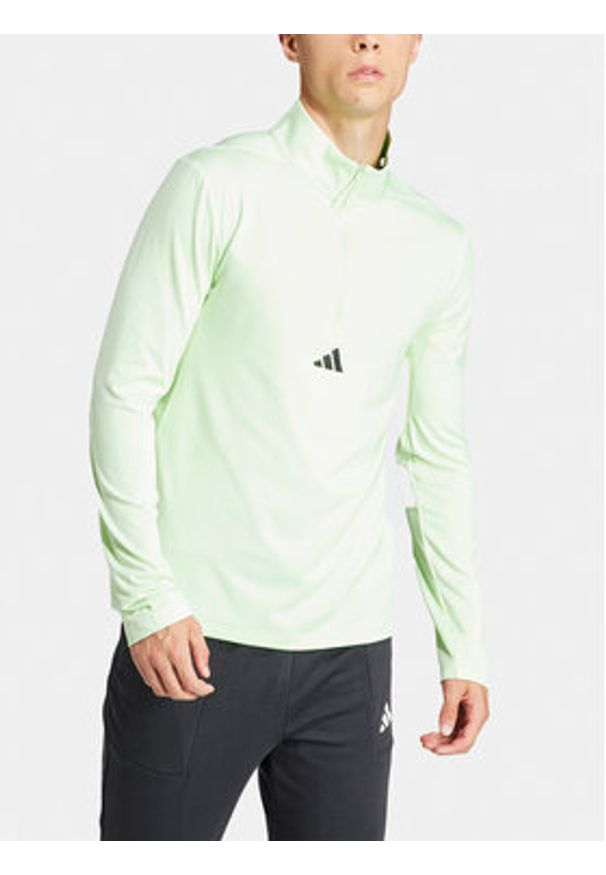 Adidas - adidas Bluza techniczna Workout IS3803 Zielony Slim Fit. Kolor: zielony. Materiał: syntetyk